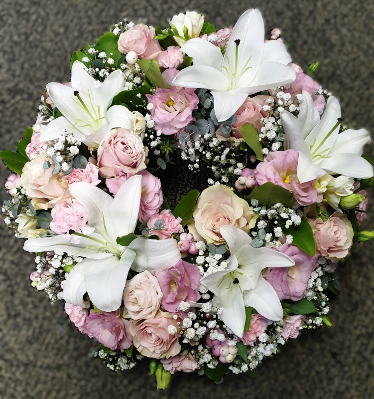 funeral wreaths lillies